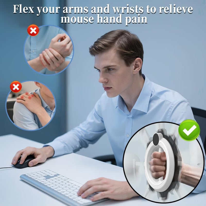 TINRIEF Arm Workout for Men and Women, 360° Hand-Crank Forearm Trainer, Chest Trainer,Shoulders and Arm Muscle Training Fitness Equipment, Home Workout Equipment and Gym Workouts - Image 4